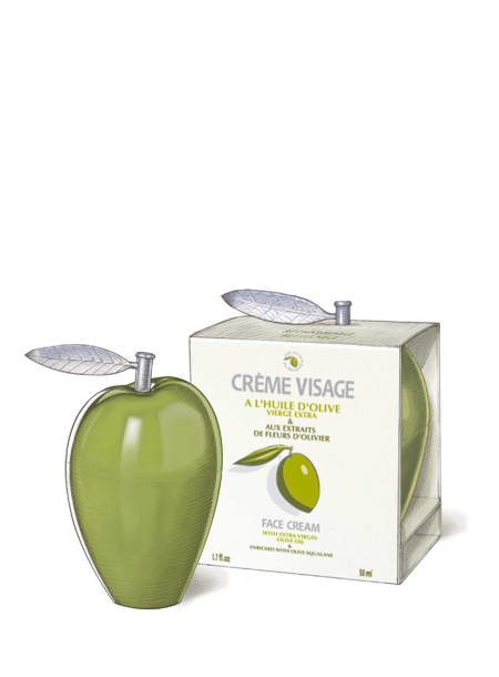Crème visage à l'huile d'olive | rechargeable