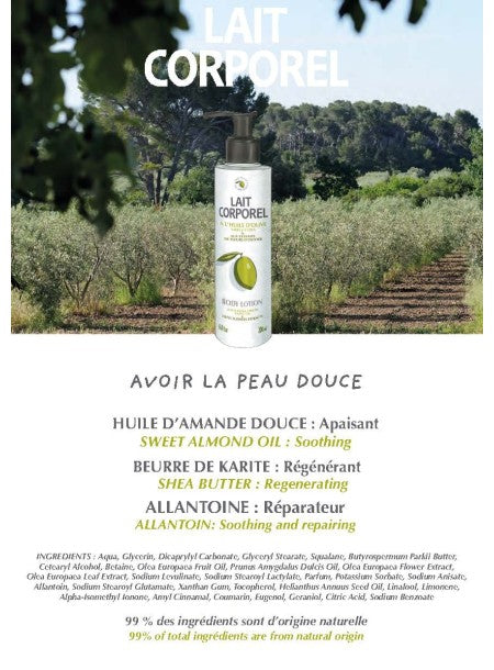 Lait corps à l'huile d'olive