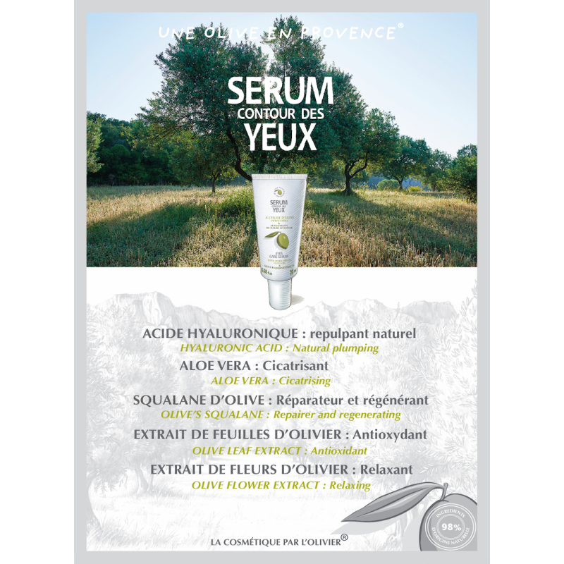 Sérum contour des yeux à l'huile d'olive
