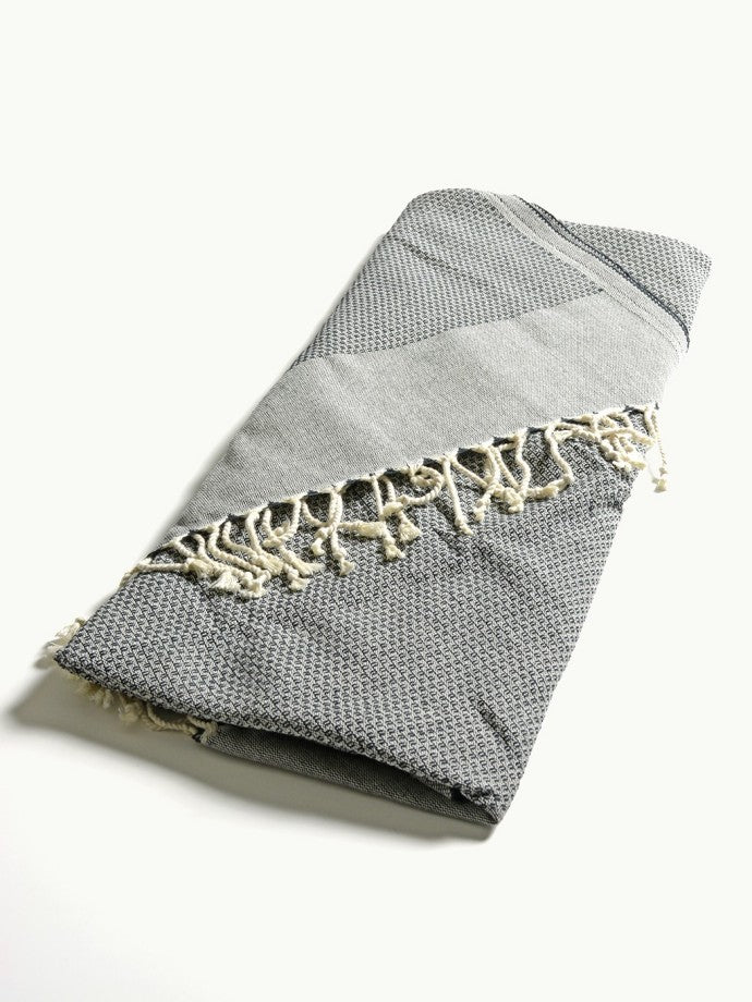 Linge de Hammam 180x100cm en coton Bio | NOIR