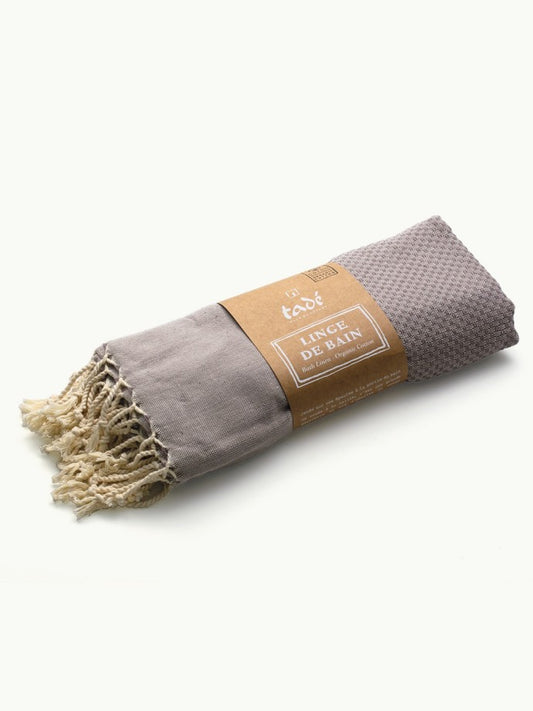 Linge de Hammam 180x100cm en coton Bio | GRIS