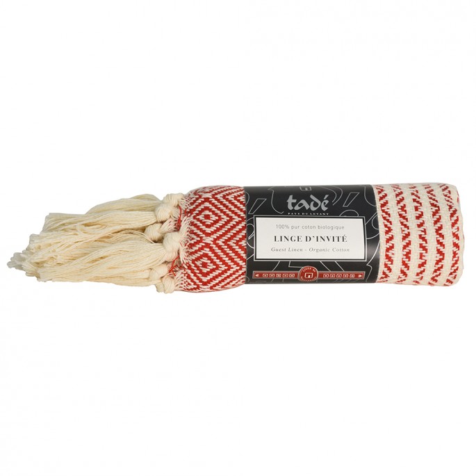 Linge d'invité en coton Bio | ROUGE