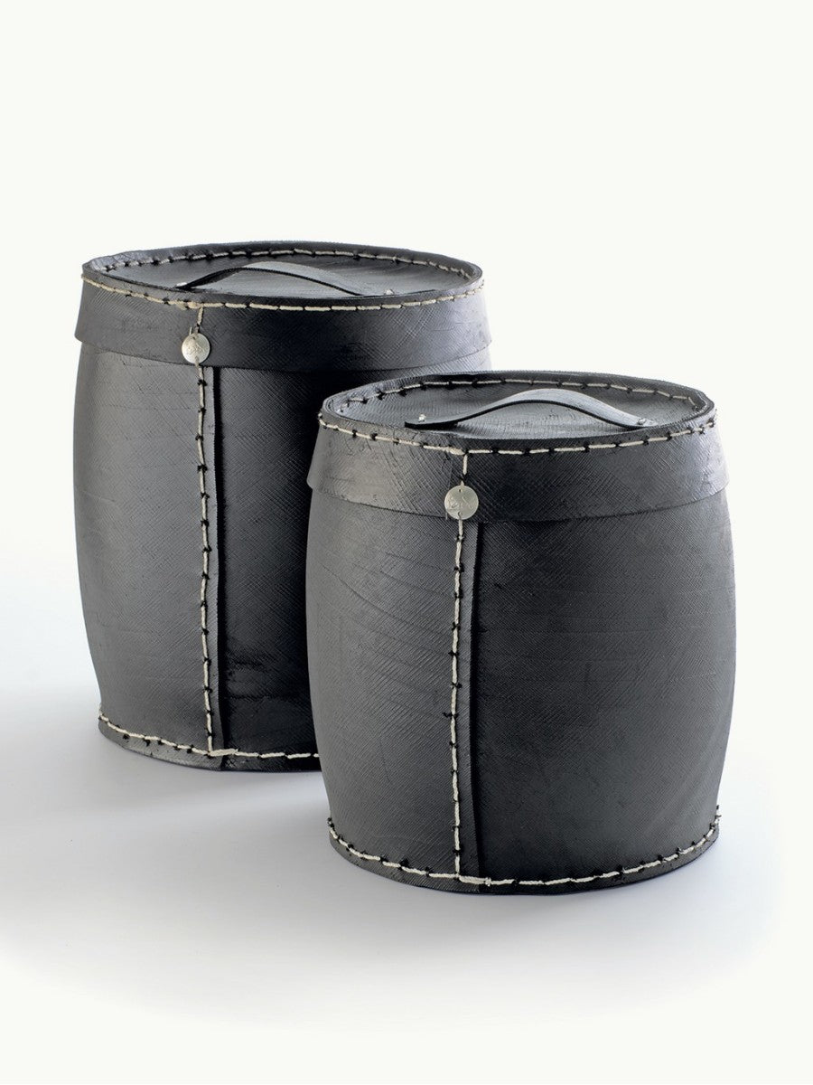 2 paniers à jouets gigognes à couvercles| Pneu recyclé