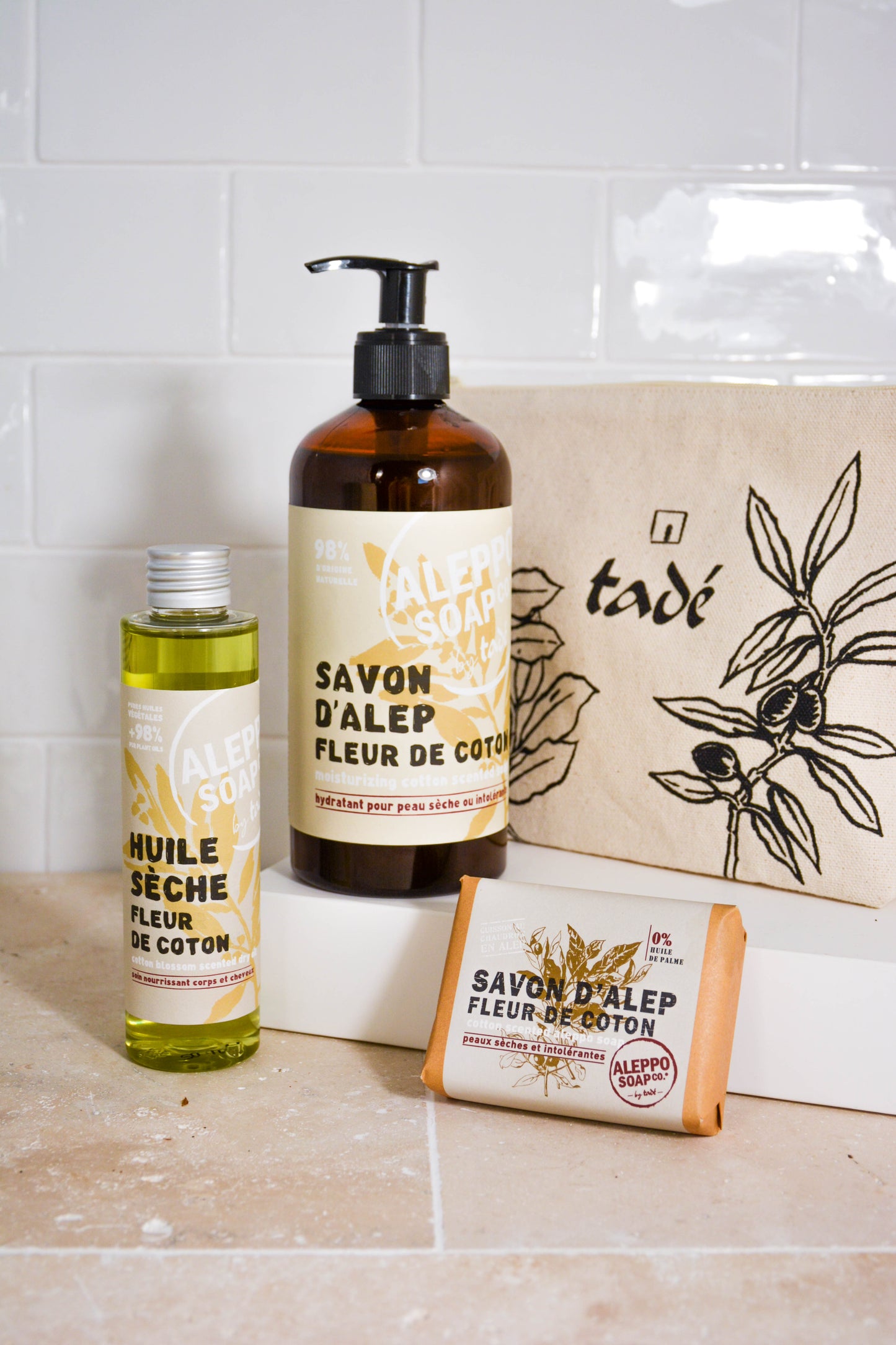 Savon d'Alep 500ml | Fleur de coton