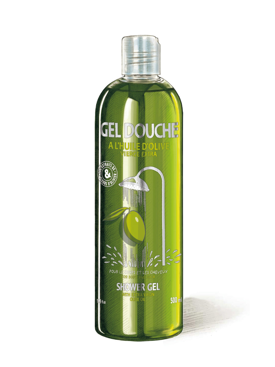 Gel douche corps & cheveux  à l'huile d'olive