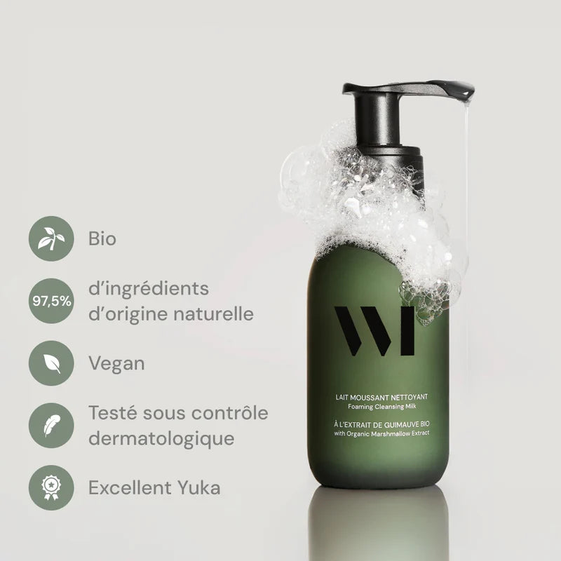 Lait moussant nettoyant