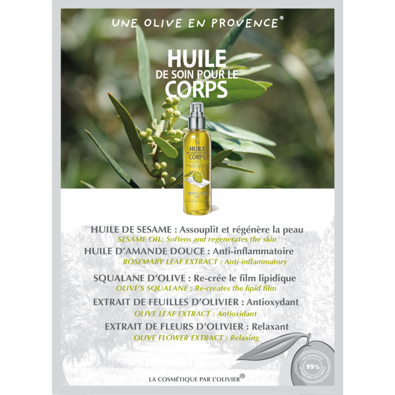 Huile de soin à l'huile d'olive