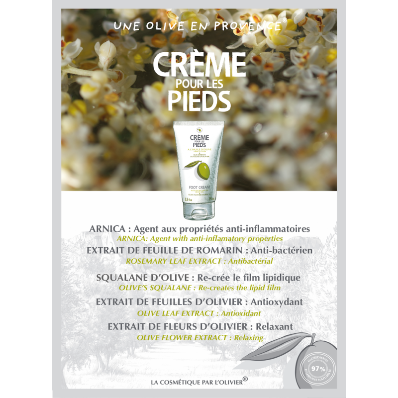 Crème pieds à l'huile d'olive