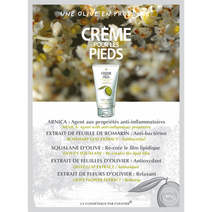 Crème pieds à l'huile d'olive