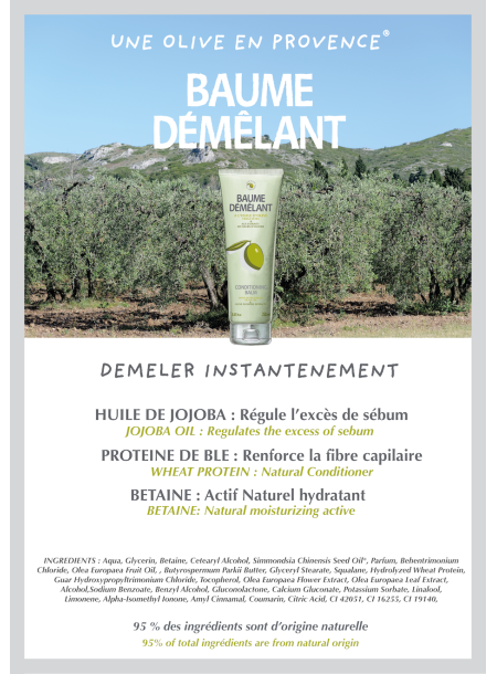 Baume démêlant à l'huile d'olive