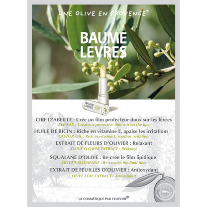 Baume à lèvres à l'huile d'olive
