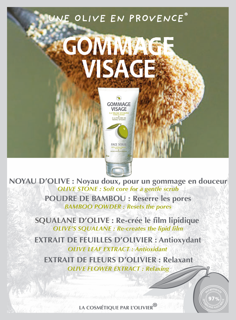 Gommage visage à l'huile d'olive
