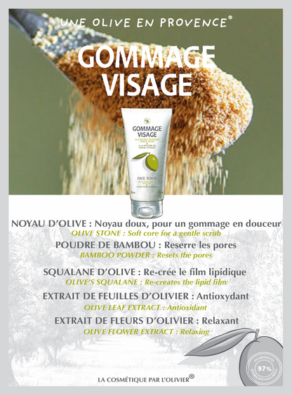 Gommage visage à l'huile d'olive