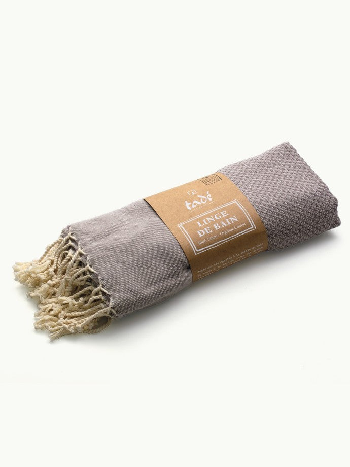 Linge de Hammam 180x100cm en coton Bio | GRIS