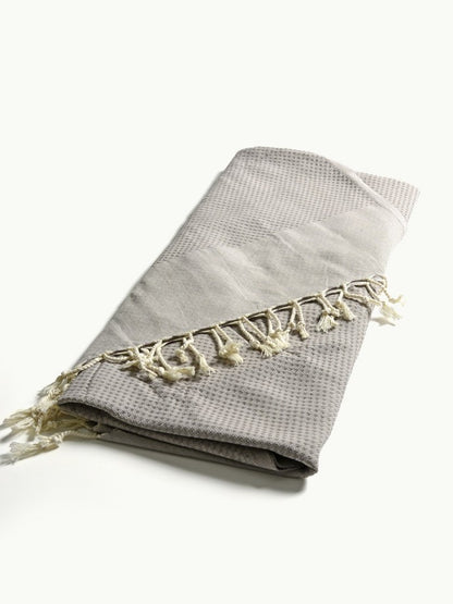 Linge de Hammam 180x100cm en coton Bio | GRIS
