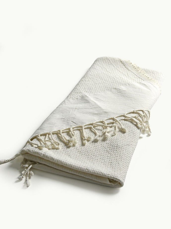 Linge de Hammam 180x100cm en coton Bio | IVOIRE