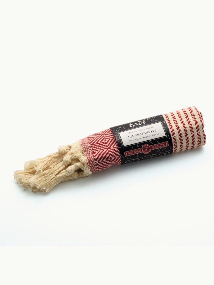 Linge d'invité en coton Bio | ROUGE